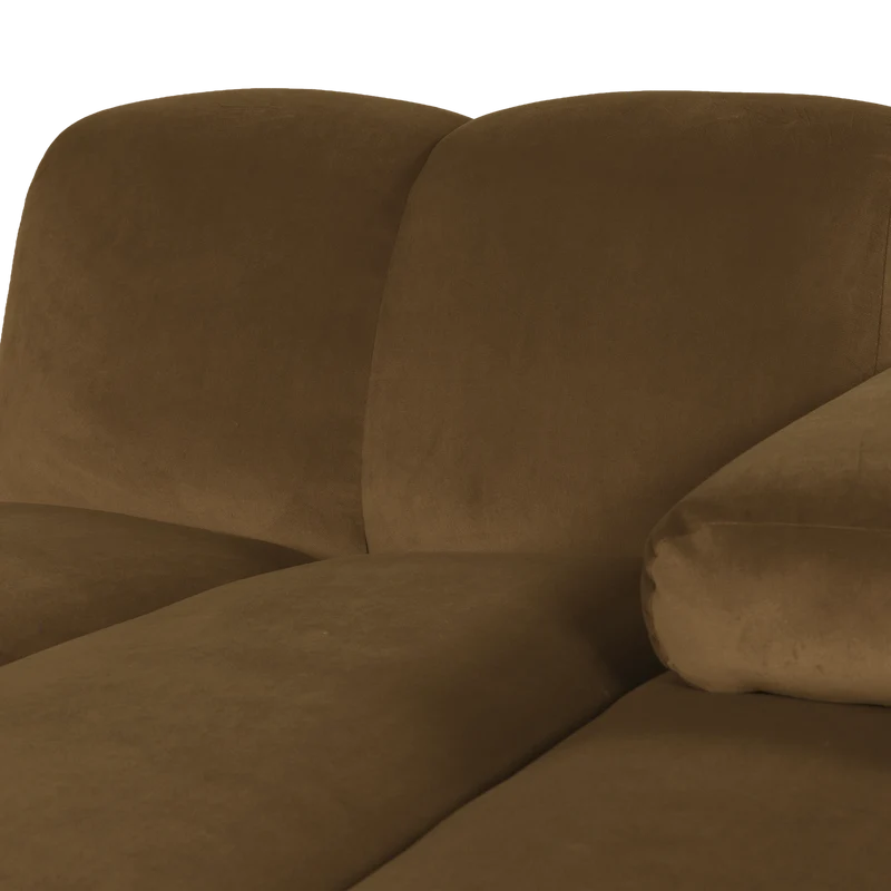 Mojo chaise longue element rechts samt honiggelb
