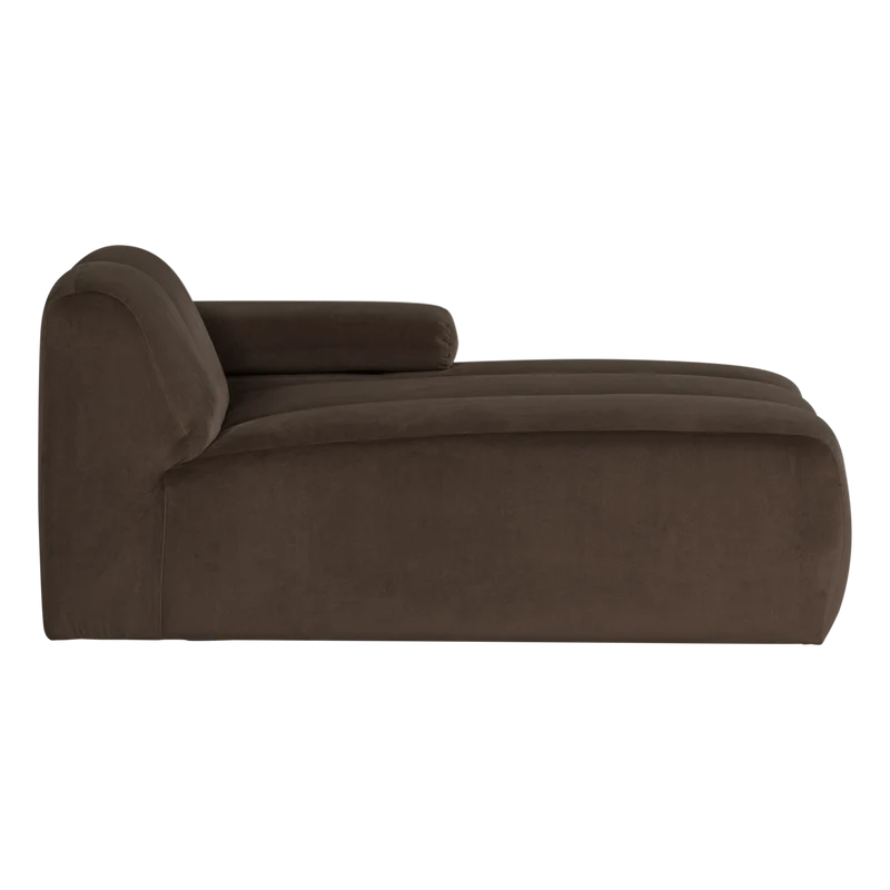 Mojo chaise longue element rechts samt braun