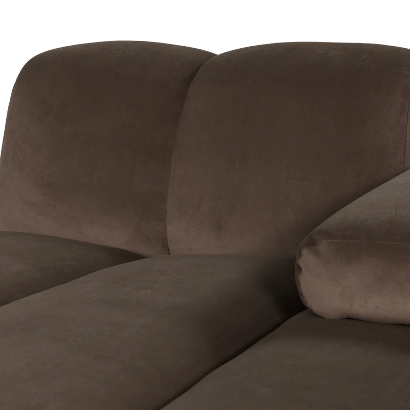 Mojo chaise longue element rechts samt braun