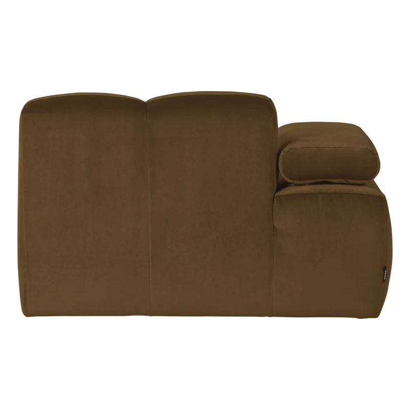 Mojo chaise longue element links samt honinggelb