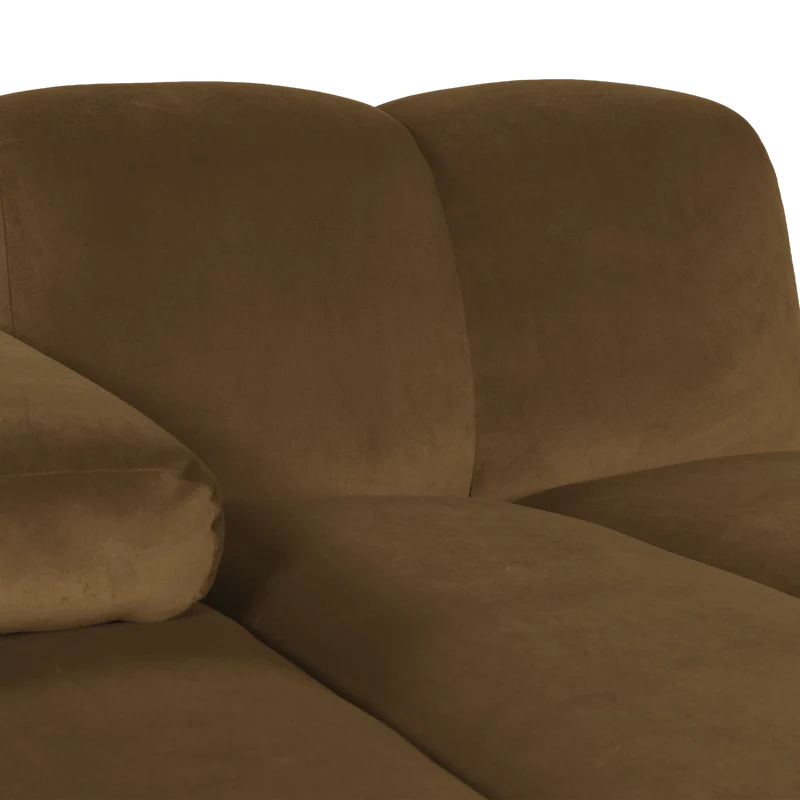 Mojo chaise longue element links samt honinggelb