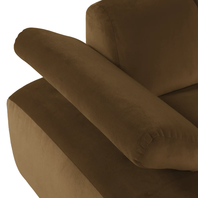 Mojo chaise longue element links samt honinggelb
