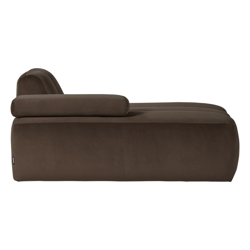 Mojo chaise longue element links Samt Braun