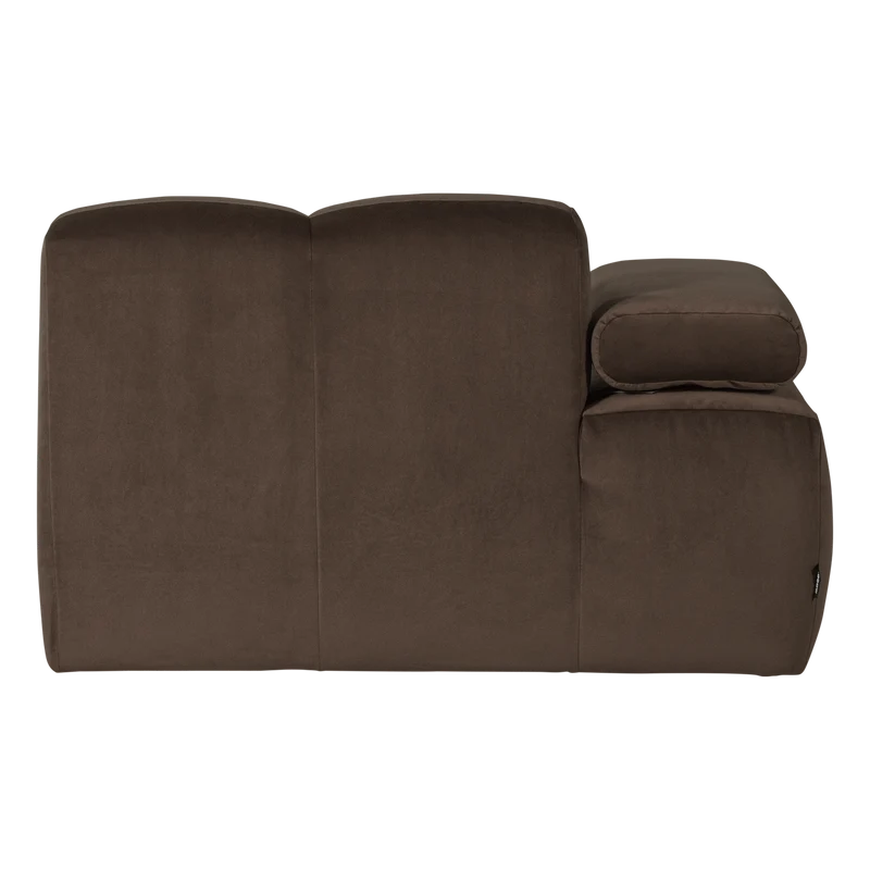 Mojo chaise longue element links Samt Braun