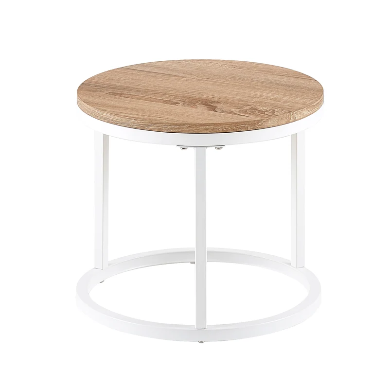 VERONA Couchtisch 2er-Set, bemaltes minimalistisches Design, rund, Durchmesser 60*45CM/40*35CM