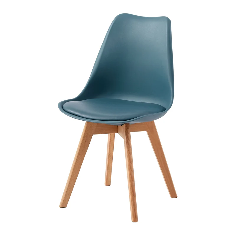 TULIP gepolsterter Esszimmerstuhl – Serie Blau, 2er-/4er-Set