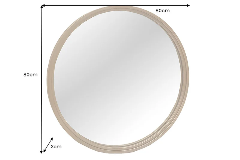 Runder Wandspiegel RETRATO 80cm gold Metallrahmen Frisierspiegel