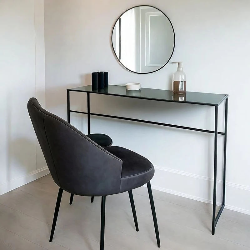 Moderner Spiegel ORLONA schwarz Ø60 cm