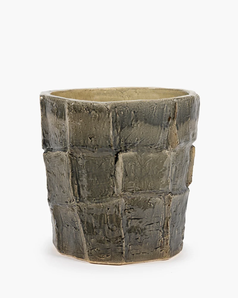 Flower pot dark gray Look at me