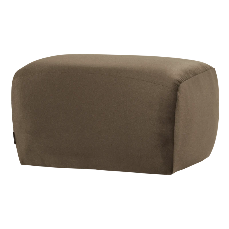 Mojo Base Hocker Samt Taupe