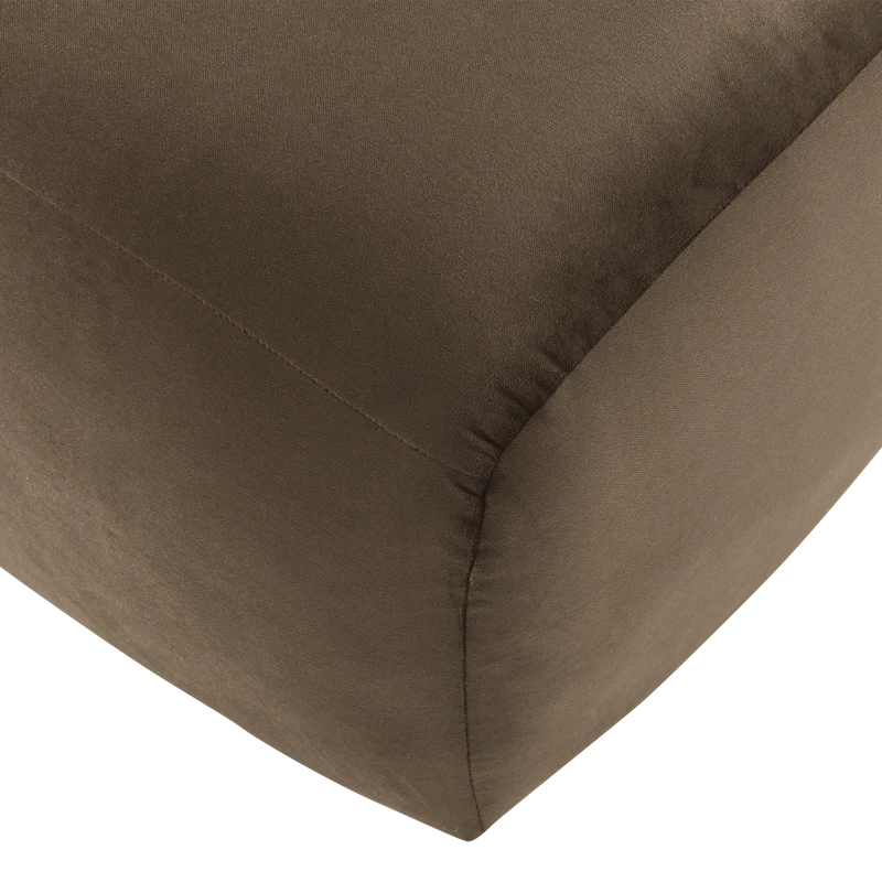 Mojo Base Hocker Samt Taupe