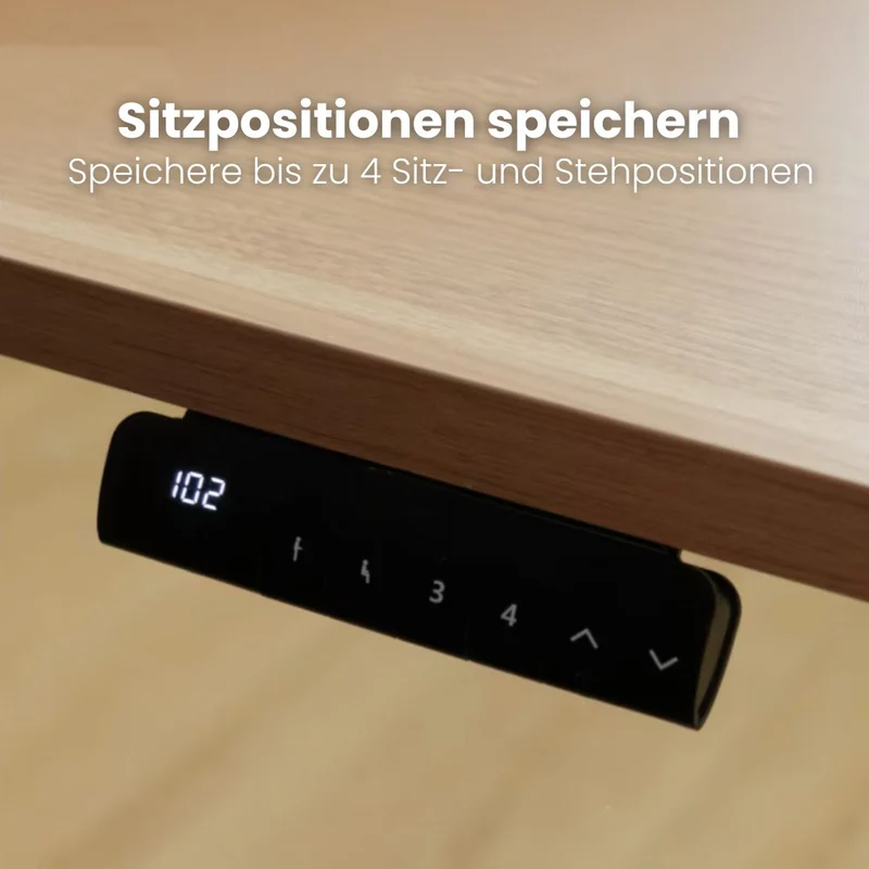 Schreibtisch höhenverstellbar | Nussbaum