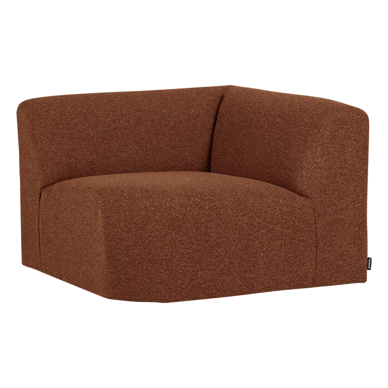 Mojo Base Eckelement rechts Bouclé Rostbraun Melange