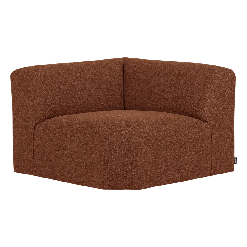 Mojo Base Eckelement rechts Bouclé Rostbraun Melange