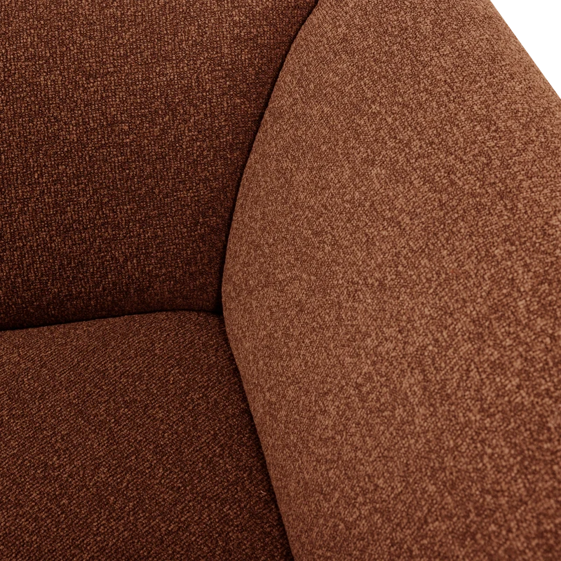 Mojo Base Eckelement rechts Bouclé Rostbraun Melange