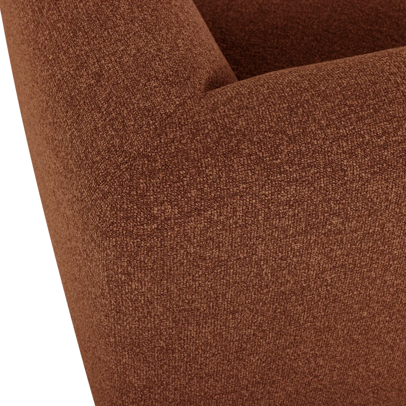 Mojo Base Eckelement rechts Bouclé Rostbraun Melange