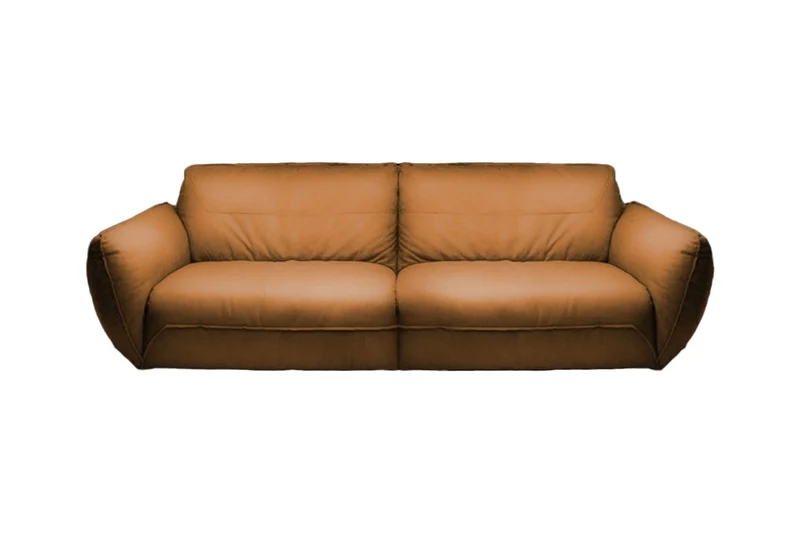 B-Ware KAWOLA Sofa DAVITO 4-Sitzer Megasofa Leder cognac