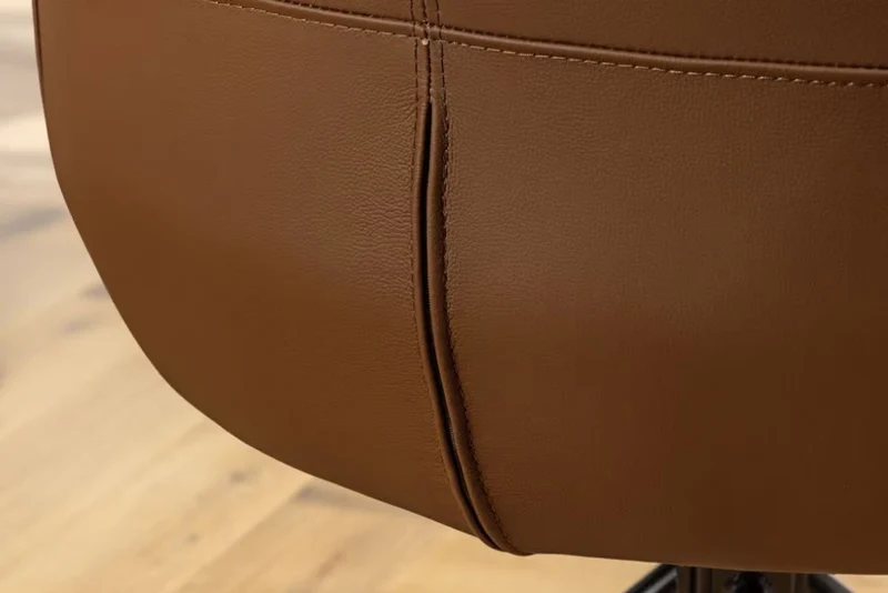 Drehbarer 360° Echtleder Stuhl SIGN cognac Federkern mit Armlehne