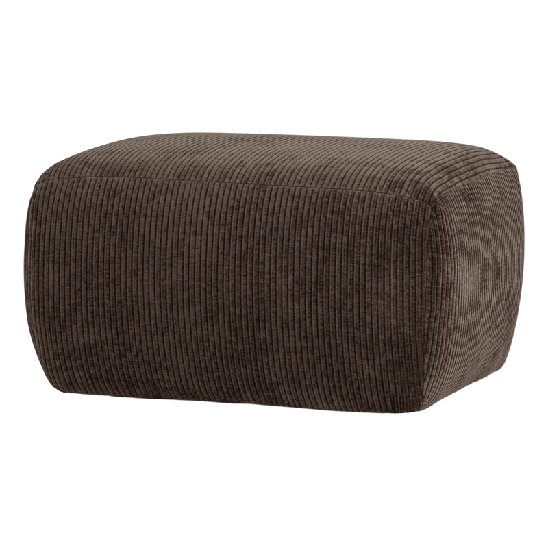Mojo Base Hocker gerippter Stoff Braun