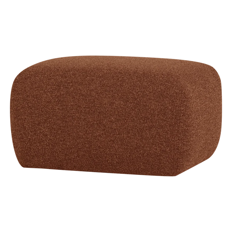 Mojo Base hocker bouclé Rostbraun melange