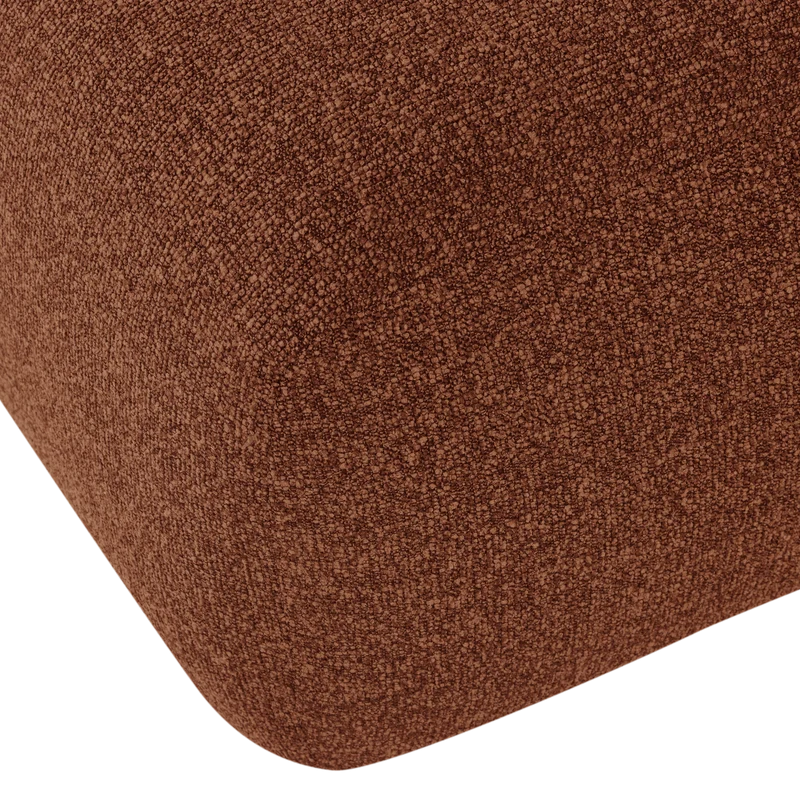 Mojo Base hocker bouclé Rostbraun melange