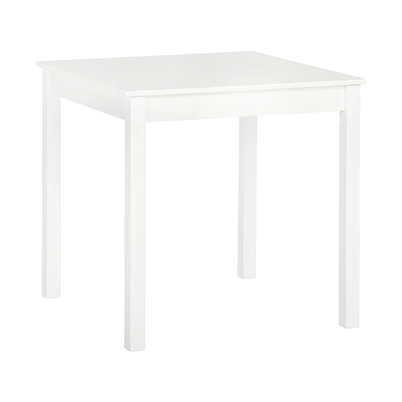 Fliederfarbener Esstisch mit 2 Stühlen im Set 74 x 74 x 73 cm – Weiß/Grau/Braun
