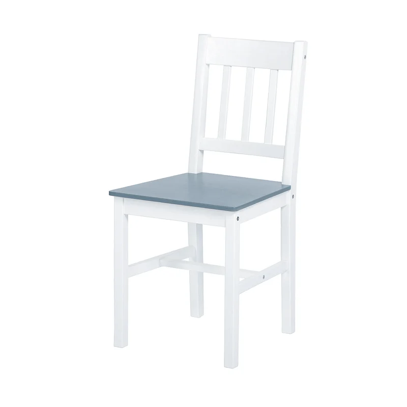 Fliederfarbener Esstisch mit 2 Stühlen im Set 74 x 74 x 73 cm – Weiß/Grau/Braun
