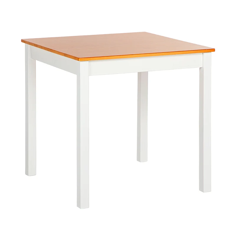 Fliederfarbener Esstisch mit 2 Stühlen im Set 74 x 74 x 73 cm – Weiß/Grau/Braun