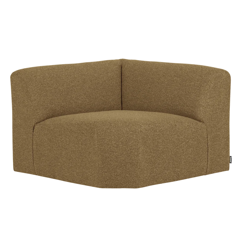 Mojo Base Eckelement rechts Bouclé Gelb/Braun Melange