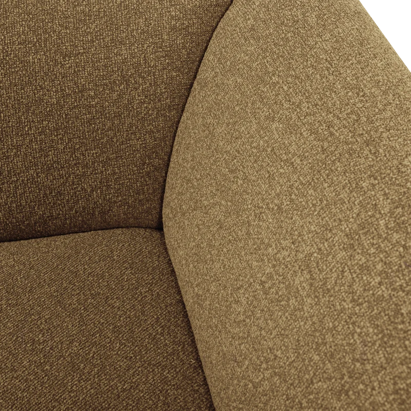 Mojo Base Eckelement rechts Bouclé Gelb/Braun Melange