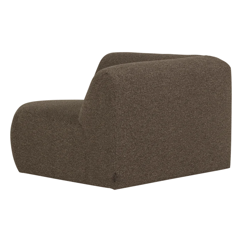 Mojo Base Eckelement rechts Bouclé Braun melange