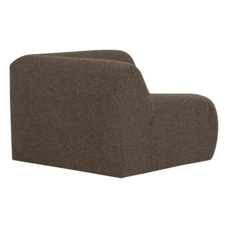 Mojo Base Eckelement rechts Bouclé Braun melange