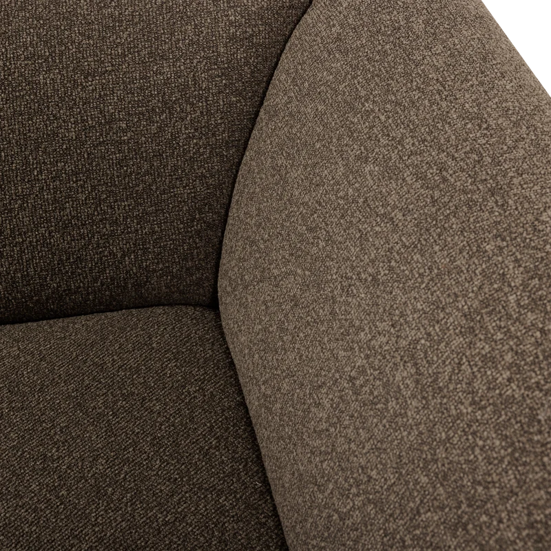 Mojo Base Eckelement rechts Bouclé Braun melange
