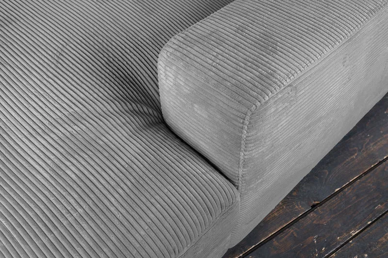 KAWOLA Big Sofa MADELINE Cord grau