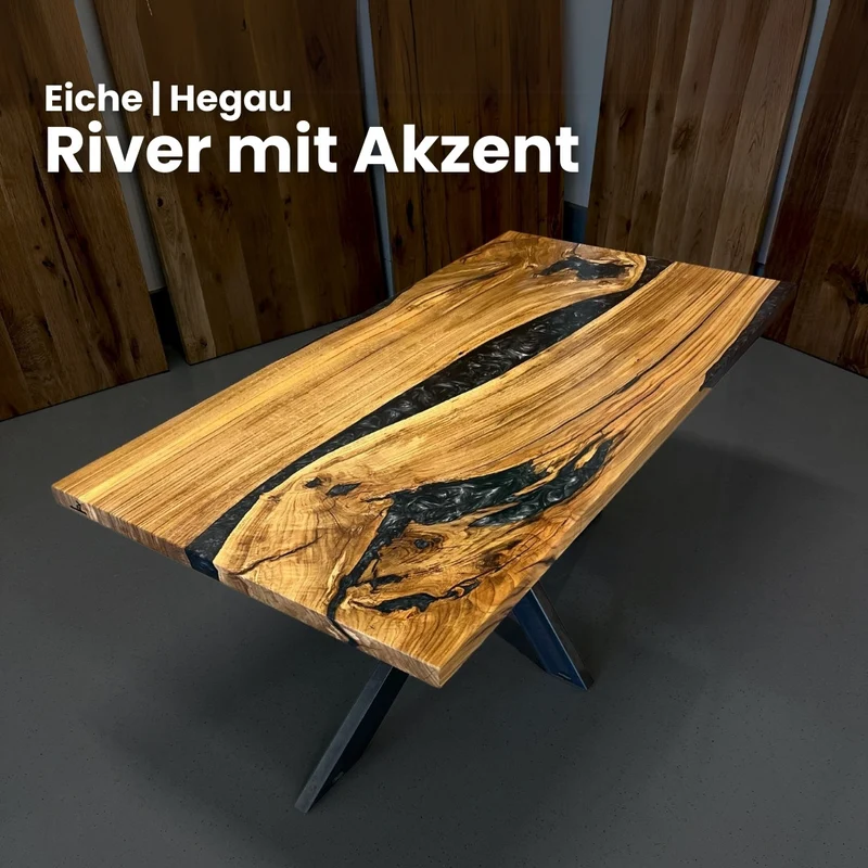 Epoxidharz Tisch aus Eiche | Modell Hegau