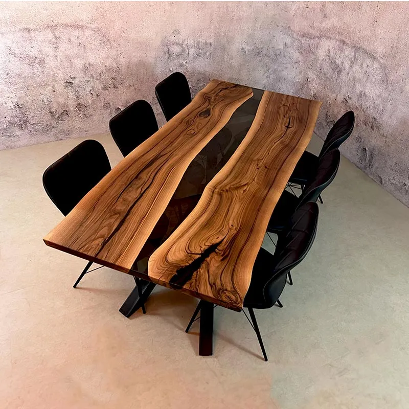 River Table aus Nussbaum | Modell Lermoos