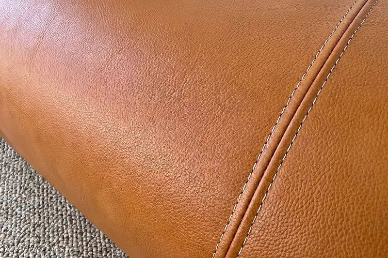 KAWOLA Sofa CELESTE 4-Sitzer Leder cognac