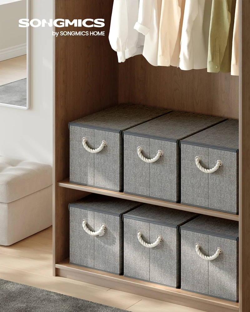 Aufbewahrungsbox Set - 3-teilig Mit Deckel - Für Cube Organizer Und Kleiderschrank