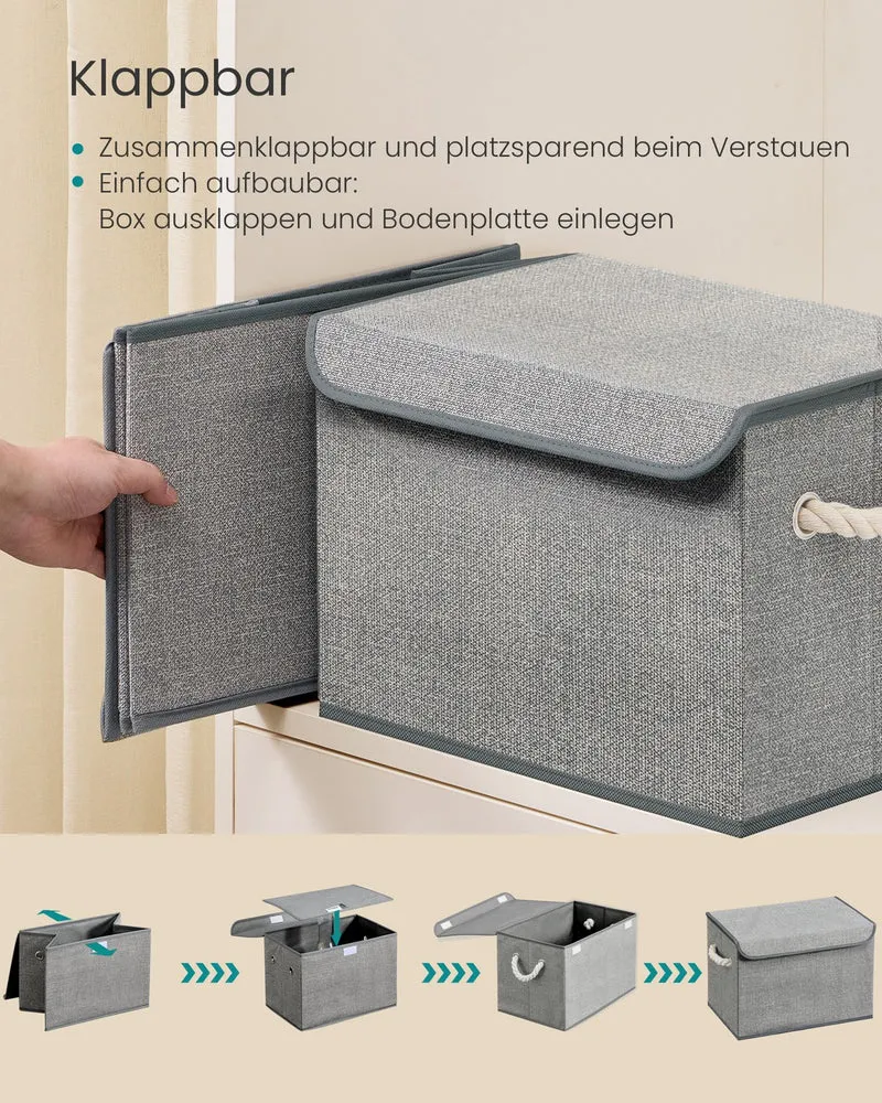 Aufbewahrungsbox Set - 3-teilig Mit Deckel - Für Cube Organizer Und Kleiderschrank