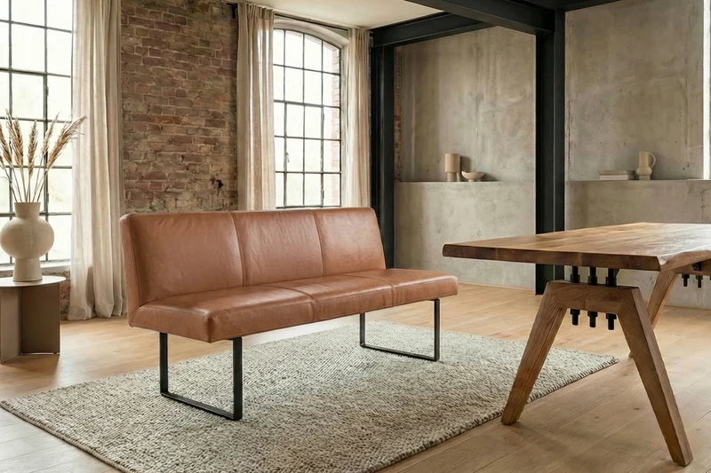 KAWOLA Esszimmerbank ELEEN Leder cognac