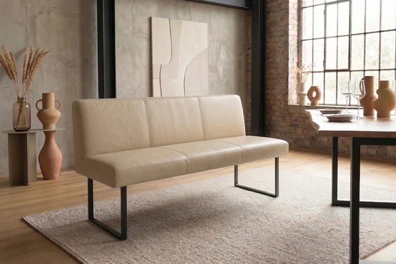 KAWOLA Esszimmerbank ELEEN Leder beige