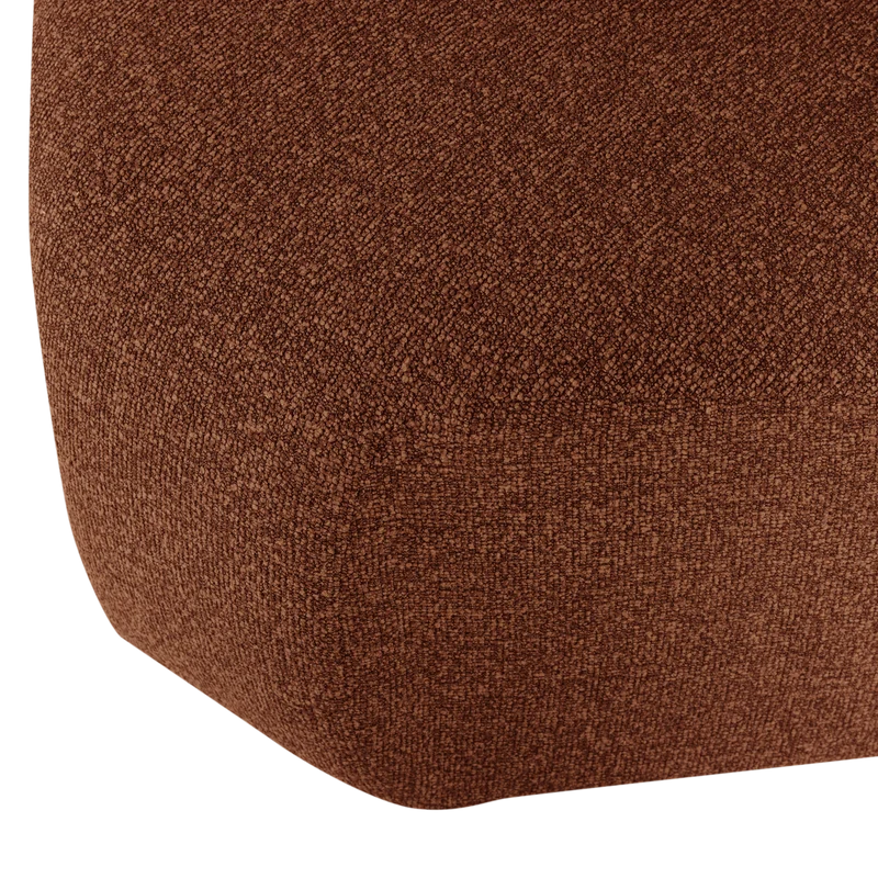 Mojo Base eckelement ronde bouclé rostbraun melange