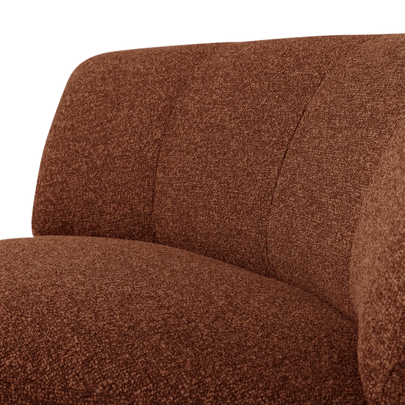 Mojo Base eckelement ronde bouclé rostbraun melange