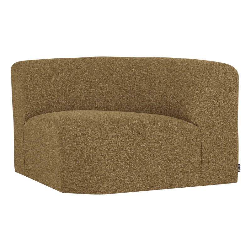 Mojo Base eckelement ronde bouclé gelb/braun melange