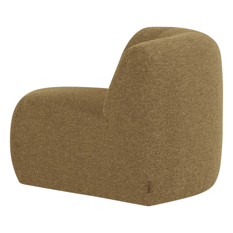 Mojo Base eckelement ronde bouclé gelb/braun melange
