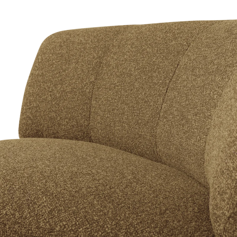 Mojo Base eckelement ronde bouclé gelb/braun melange