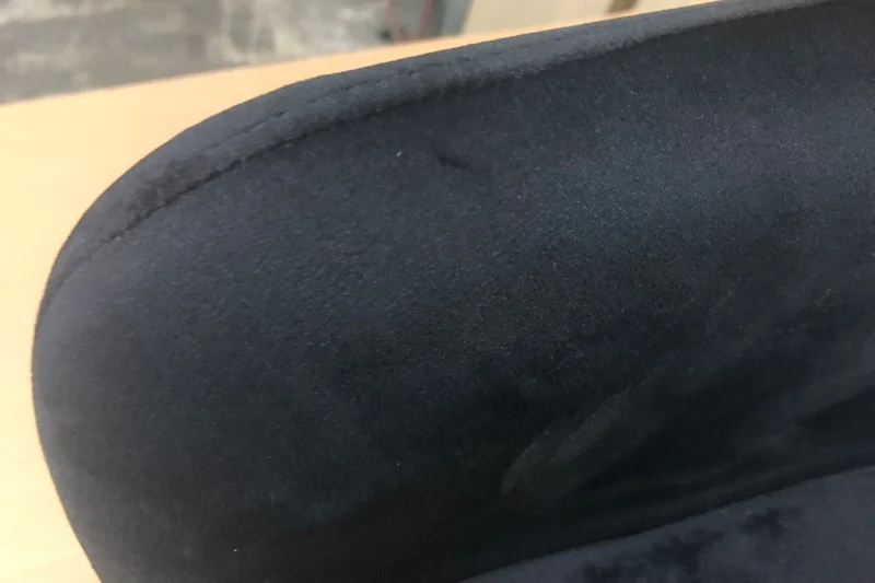 B-Ware KAWOLA Esszimmerstuhl ZINA Stoff blau