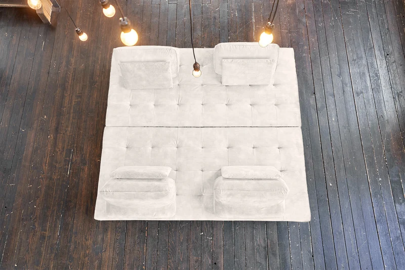 KAWOLA Sofa WIOLO Ecksofa velvet cremeweiß