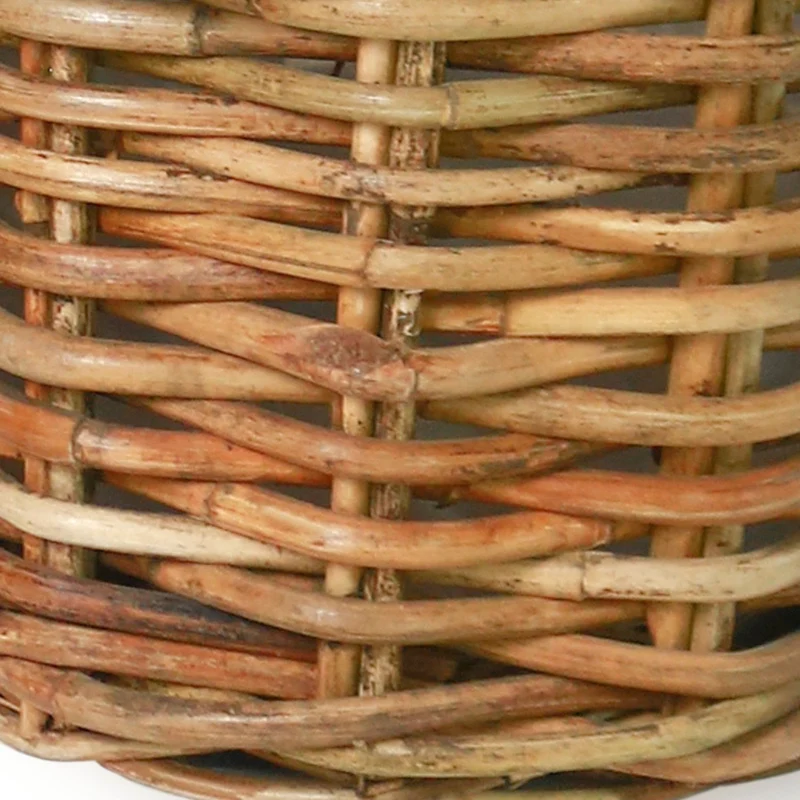 Dickes CL Rattan Pflanzkorb CESTINO natural ca.D35cm Ledergriffe