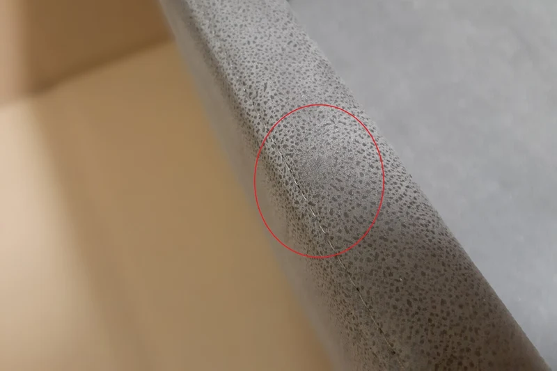 B-Ware KAWOLA Stuhl Cali Sessel Microfaser taupe Füße matt-schwarz